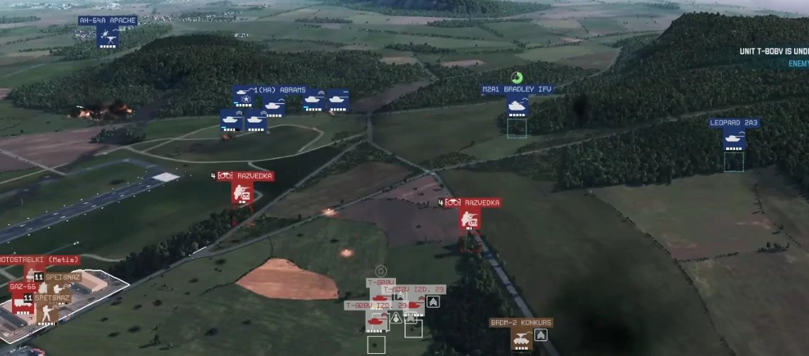 Tanks fighting in open field